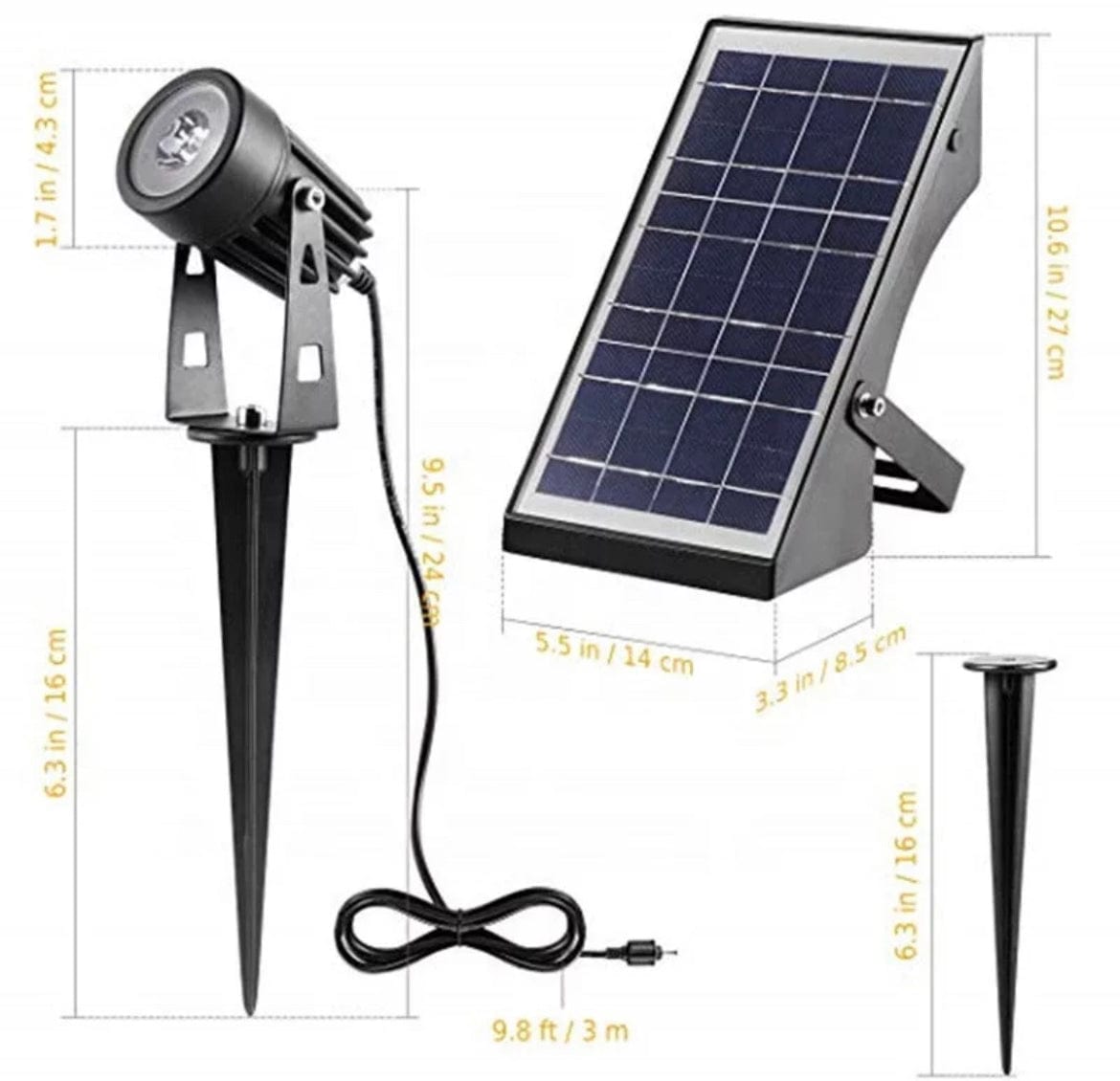Green Earth Lighting Australia Garden Professional Grade DIY RGB 4 Piece Solar Garden Spike 4 in 1 Kit MONETRGB