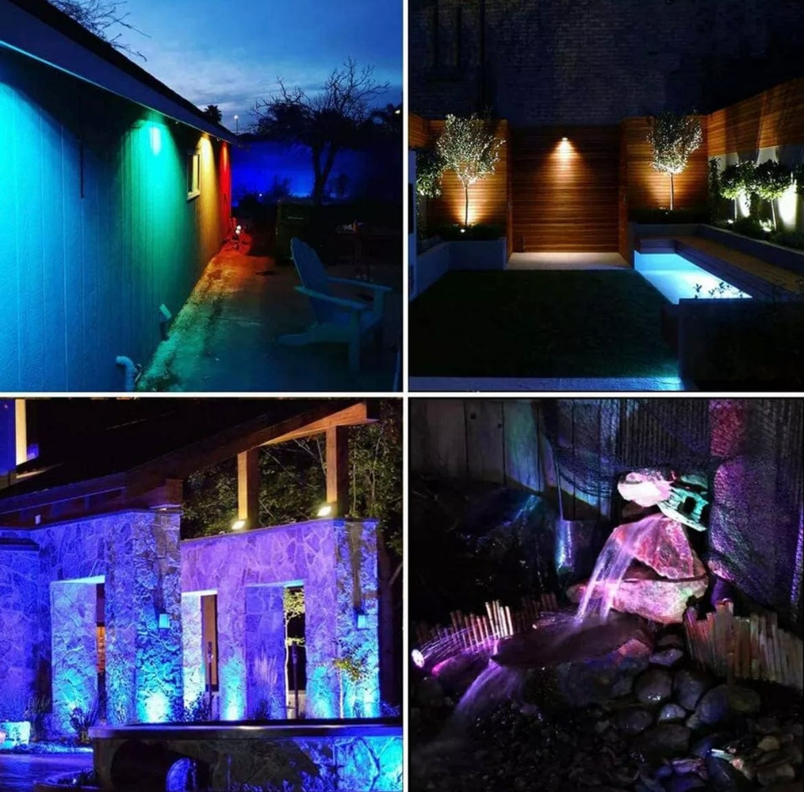 Green Earth Lighting Australia Garden Professional Grade DIY RGB 4 Piece Solar Garden Spike 4 in 1 Kit MONETRGB