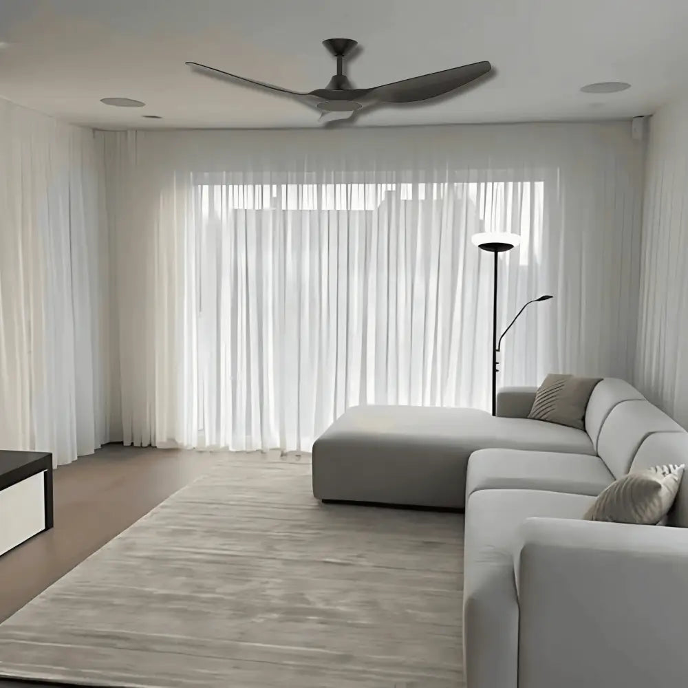 Green Earth Lighting Australia Ceiling Fan STRIKE 48" Black DC Ceiling Fan with Remote & Smart Control 60131+CFA-SW/M