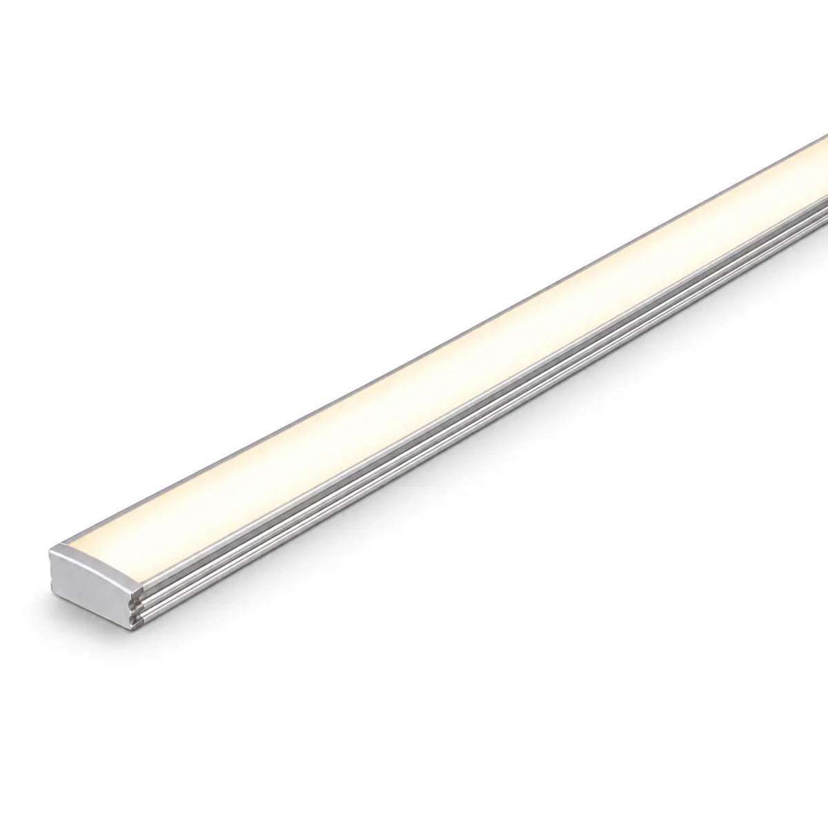 17mm x 8mm Shallow Square Aluminium LED Profile – Silver – Suits 12mm LED Strip