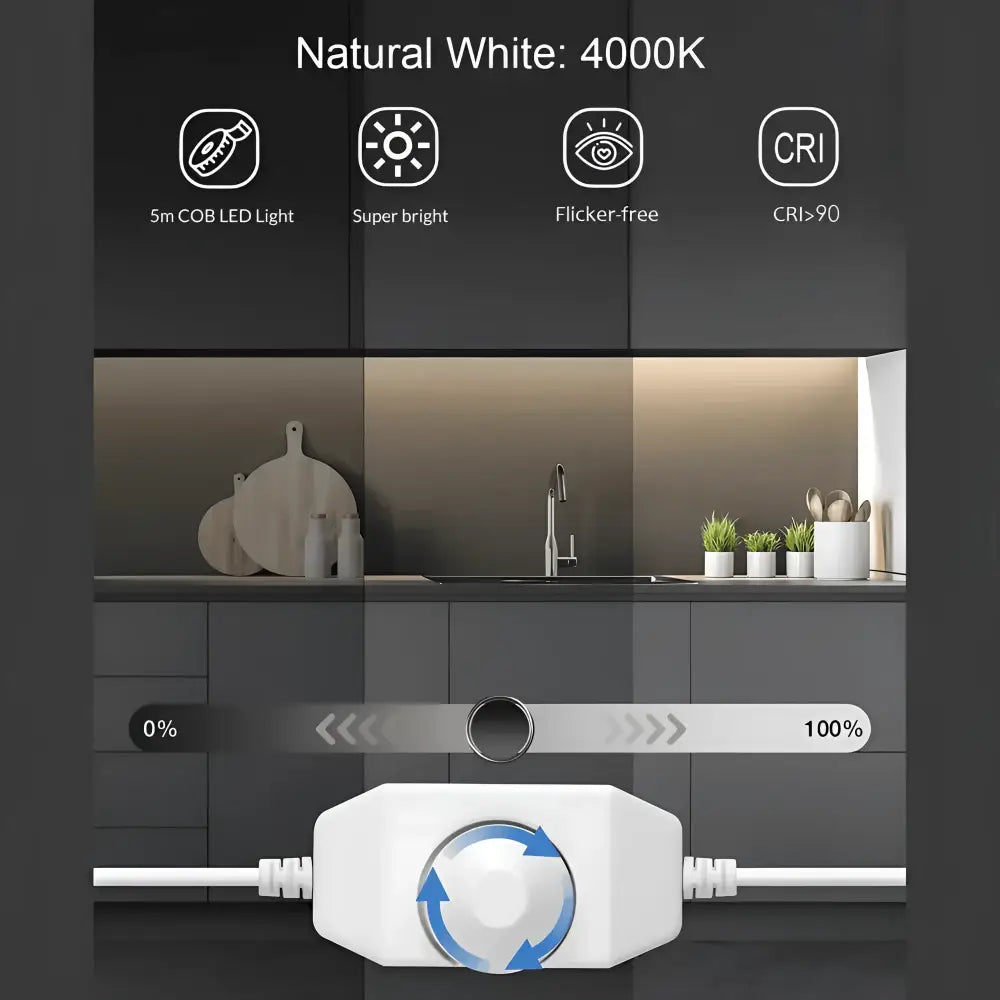 LumaFlex Linea Dim 4000K – Adjustable & Dimmable LED Strip Kit
