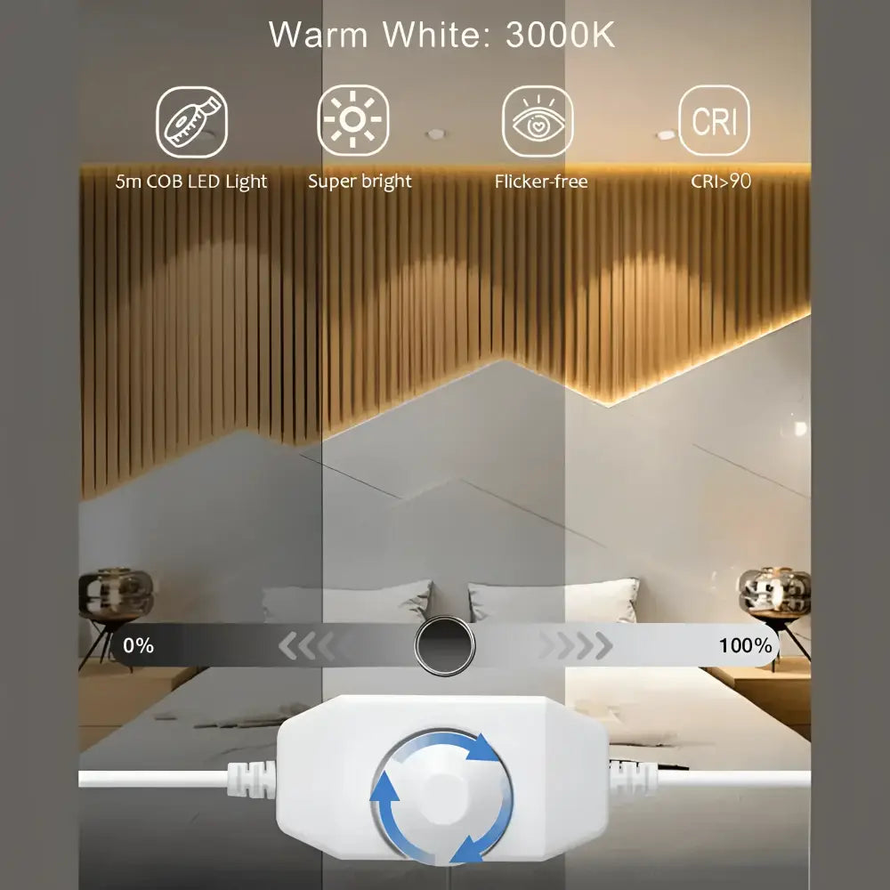LumaFlex Linea Dim 3000K – Adjustable & Dimmable LED Strip Kit