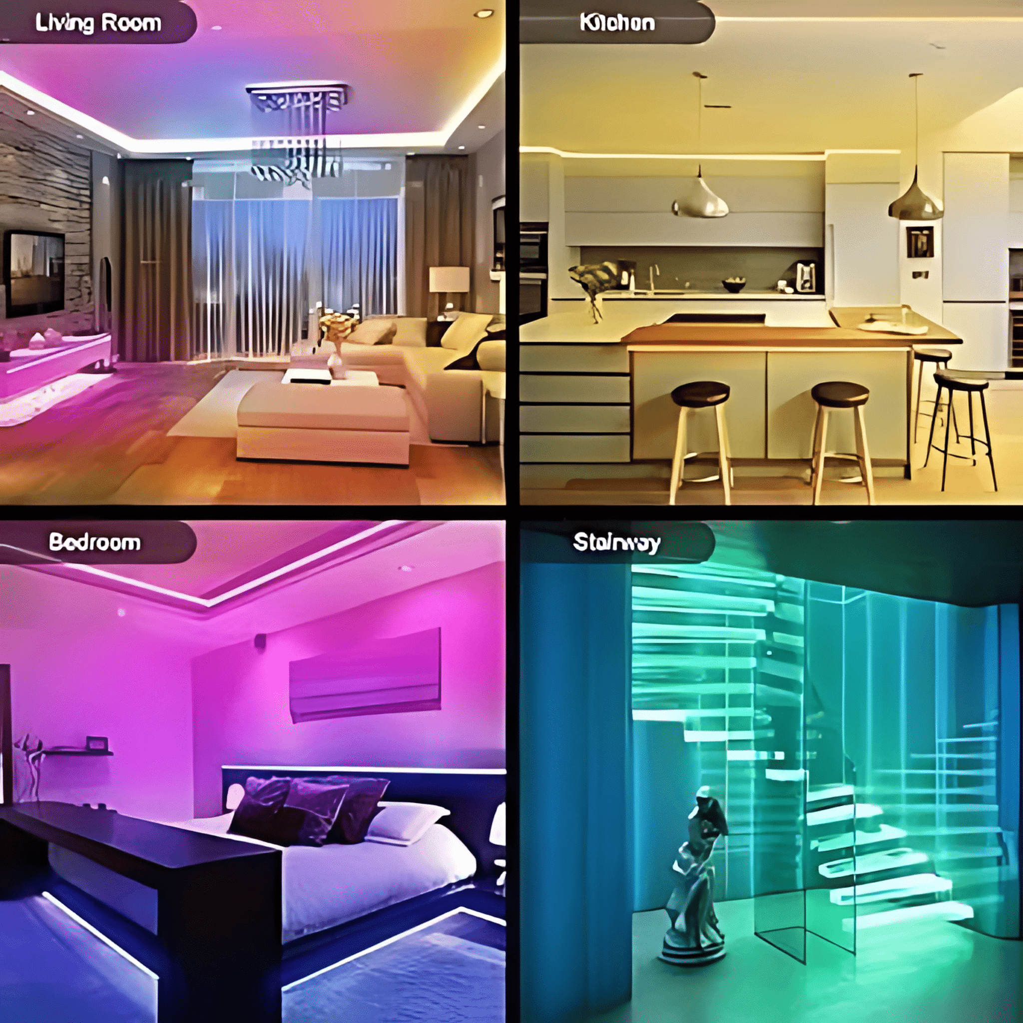 Strippy Home & Garden > Lighting > Night Lights & Ambient Lighting Strippy Party Beam: 2M RGB+IC Neon LED Strip Light Kit | Smart App & Remote PB