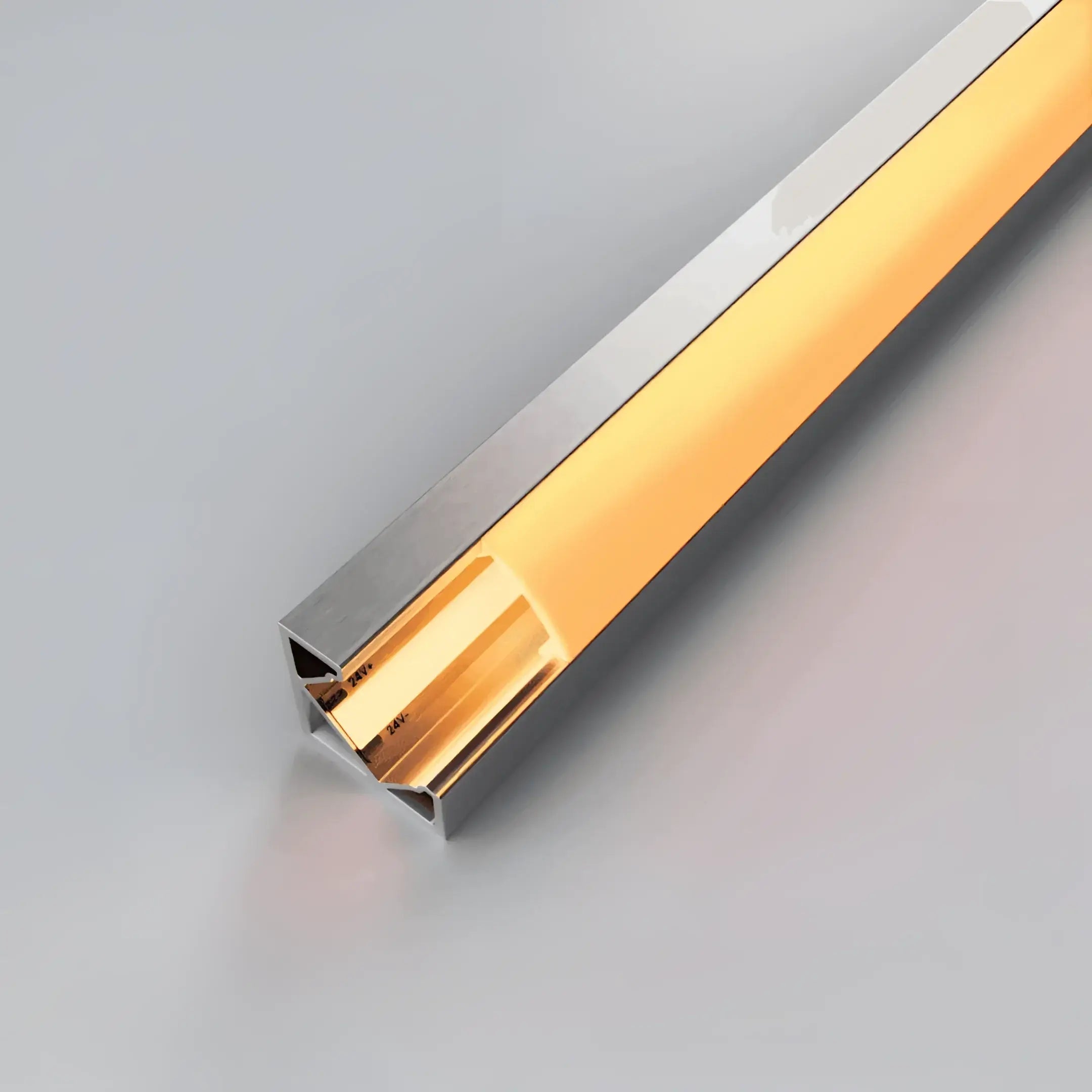 Surface Mount Corner Aluminium Profile - Silver 12mm