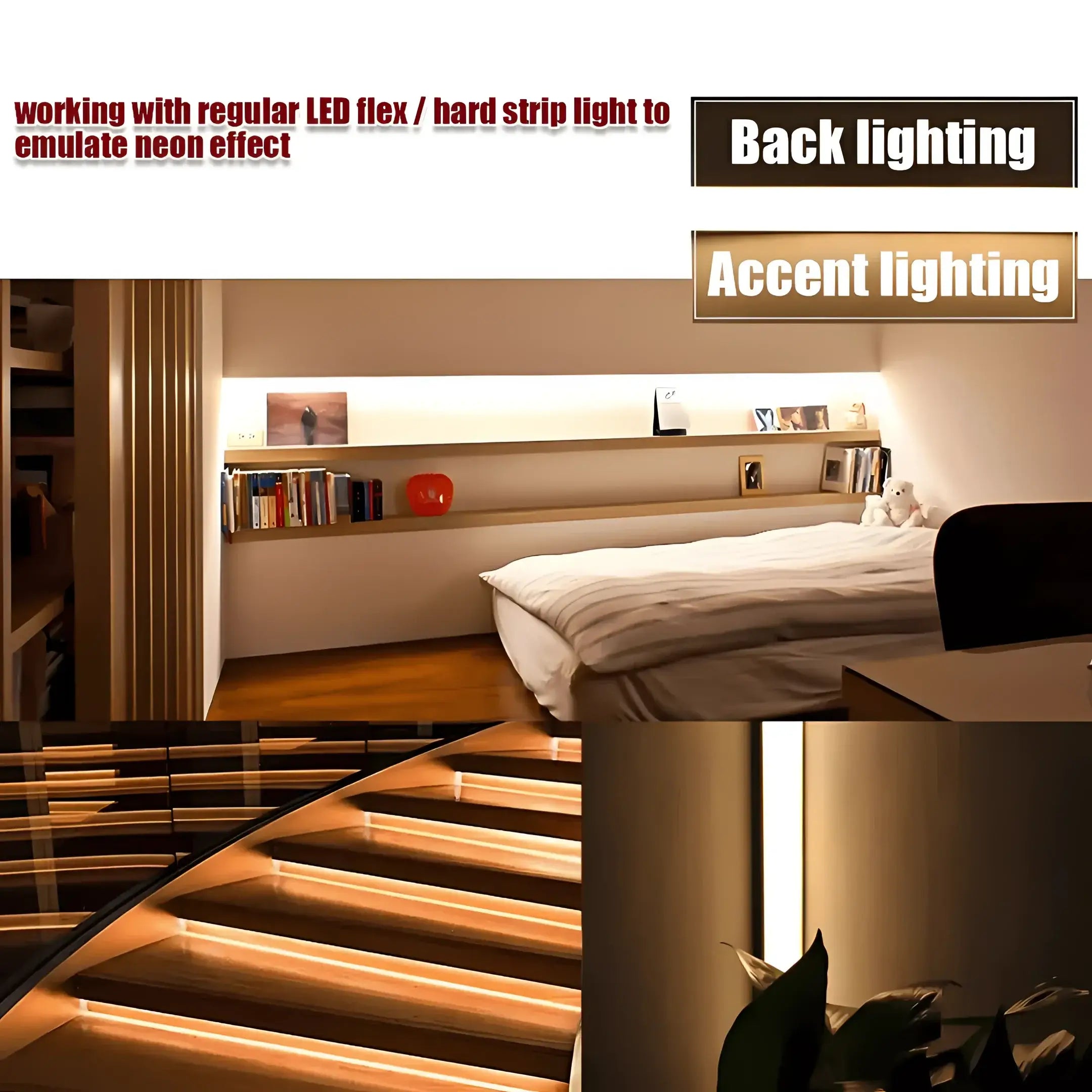 Surface Mount Led Aluminium Profile Black 12mm Strip