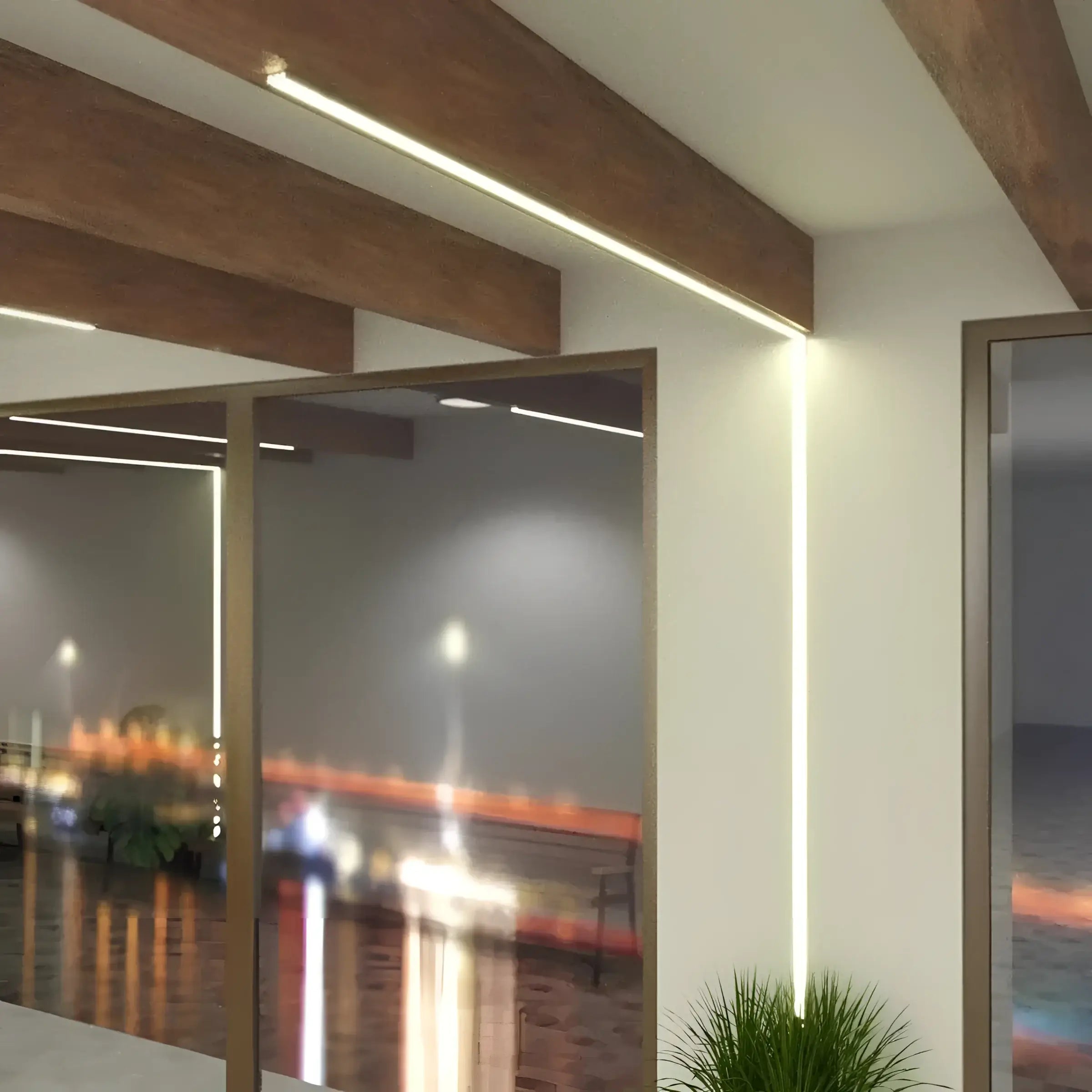 Surface Mount Led Aluminium Profile Black 12mm Strip
