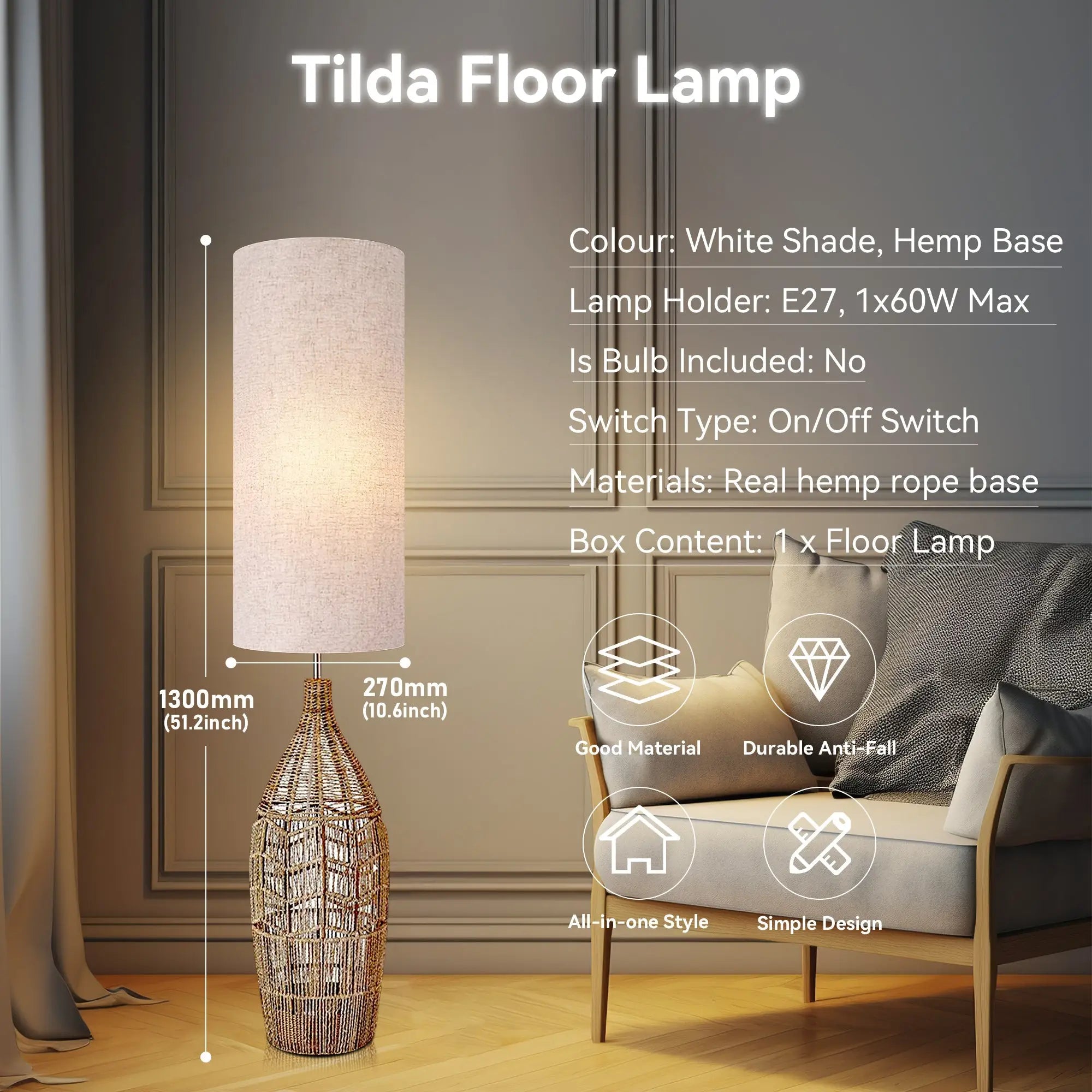 Tilda Floor Lamp Lexi Lighting