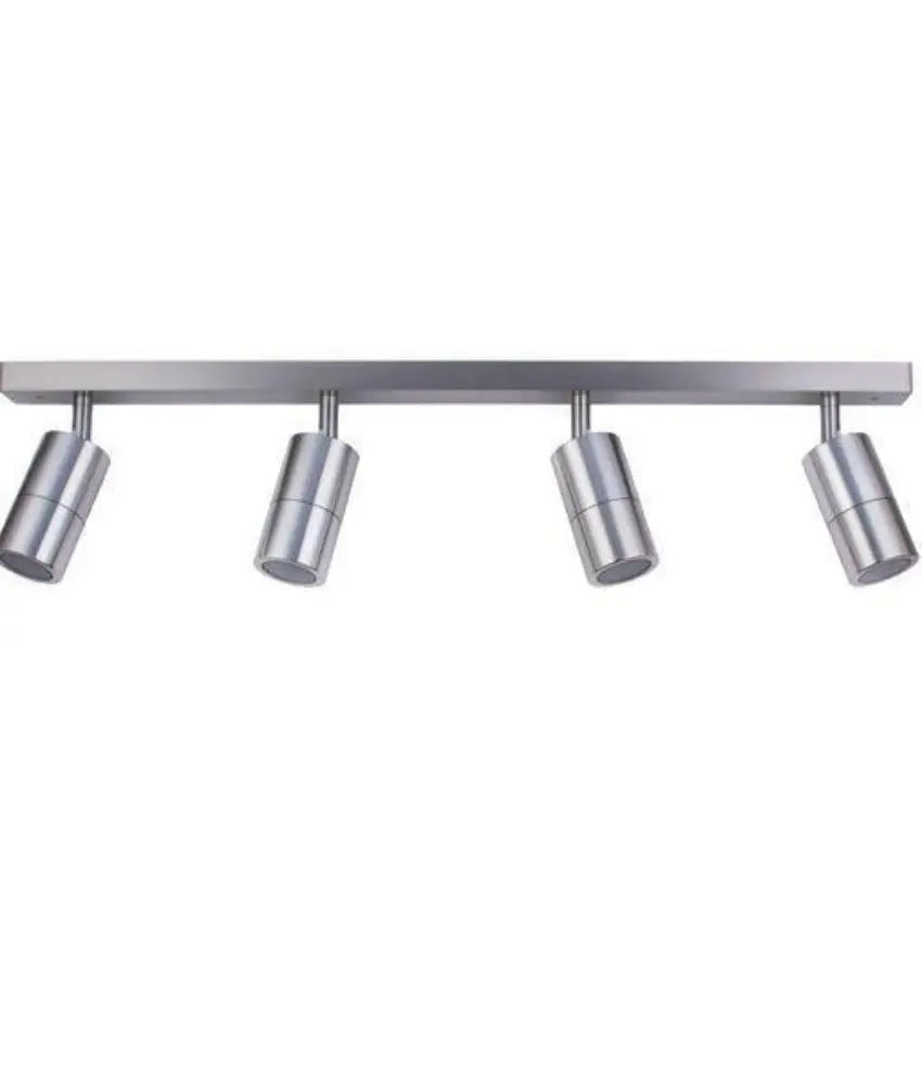 Pg4 4 Light Gu10 Adjustable Head Bar Spotlight - Cla - Titanium Silver