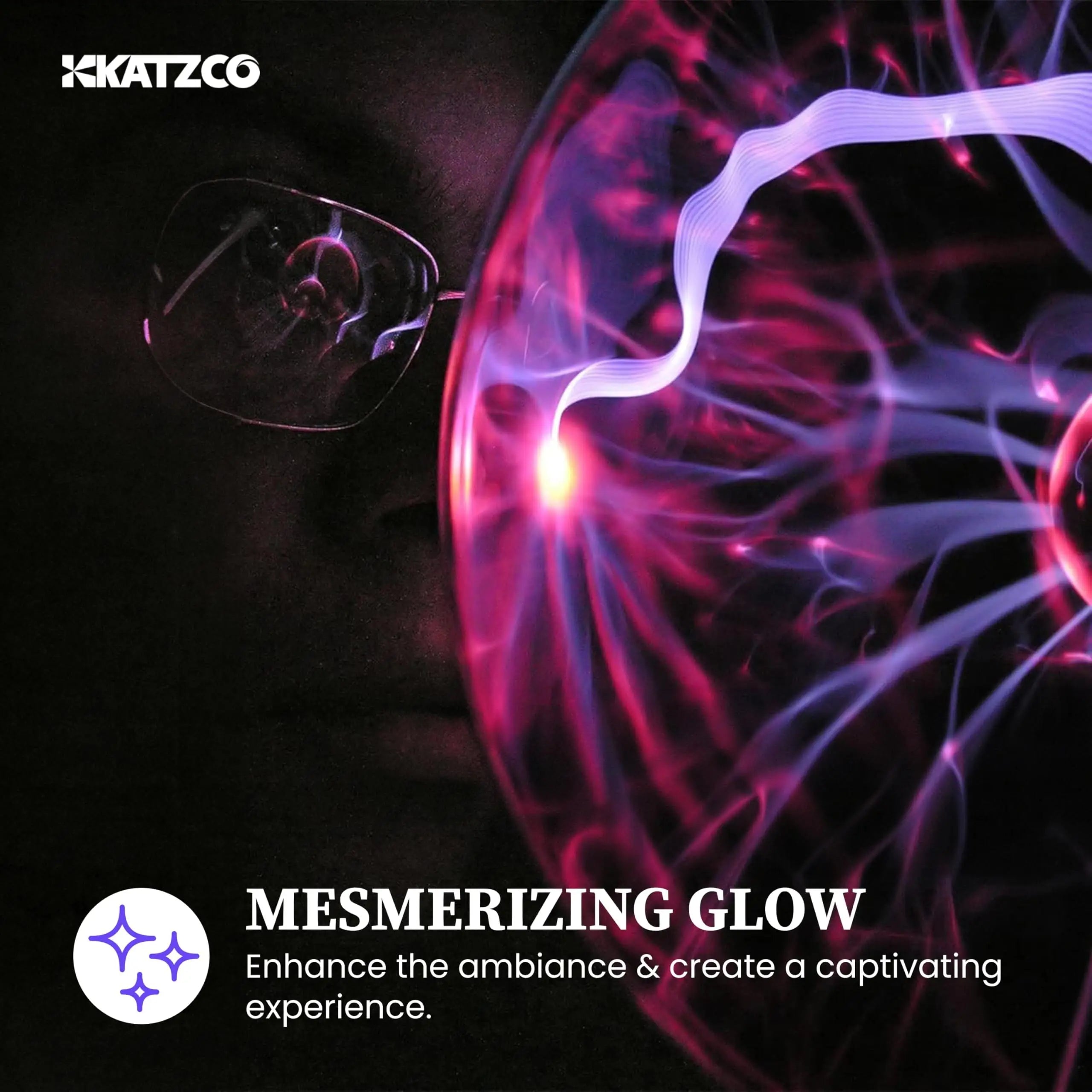 Touch and Sound Sensitive Plasma Ball Lamp for Parties