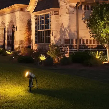 Botanical 4-in-1 Tri-Colour LED Solar Spotlights Garden Spike Kit