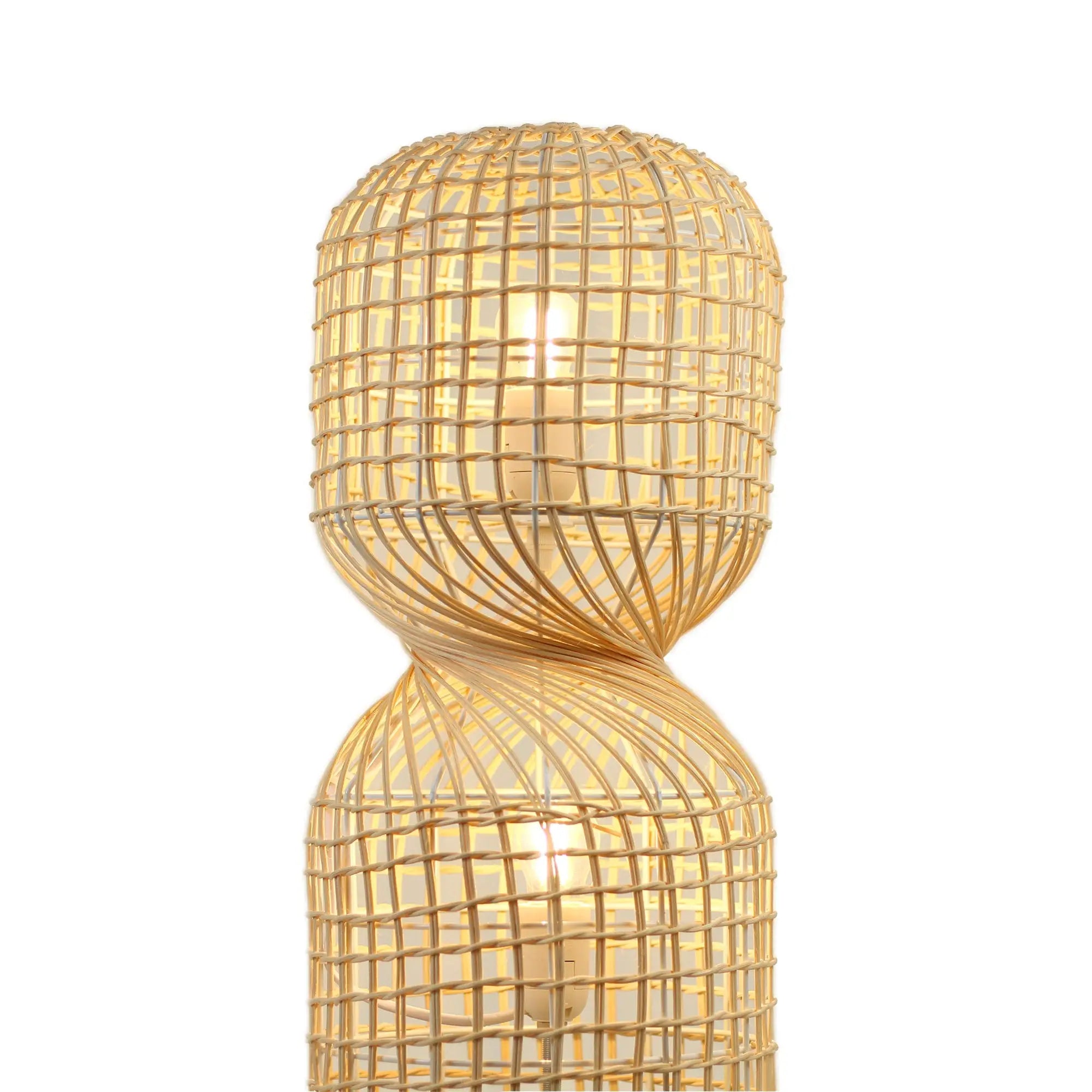 Twirla Rattan Floor Lamp - Small Lexi Lighting