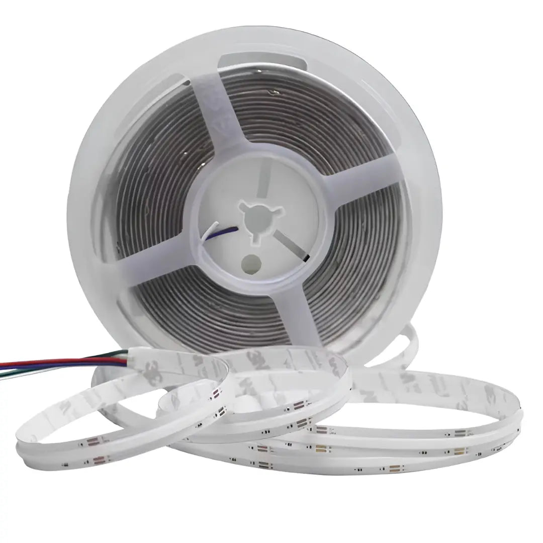 Cob Rgb Led Strip Light 24v Ip20 Dotless Indoor Colour Strip - Uncut 5 Meter Reel