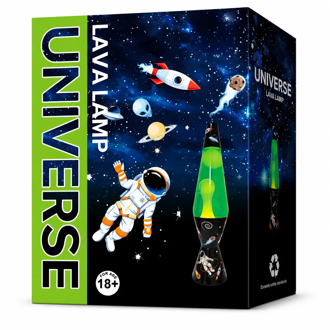 Universe Space Lava Lamp – Green Kids Bedroom Lamp