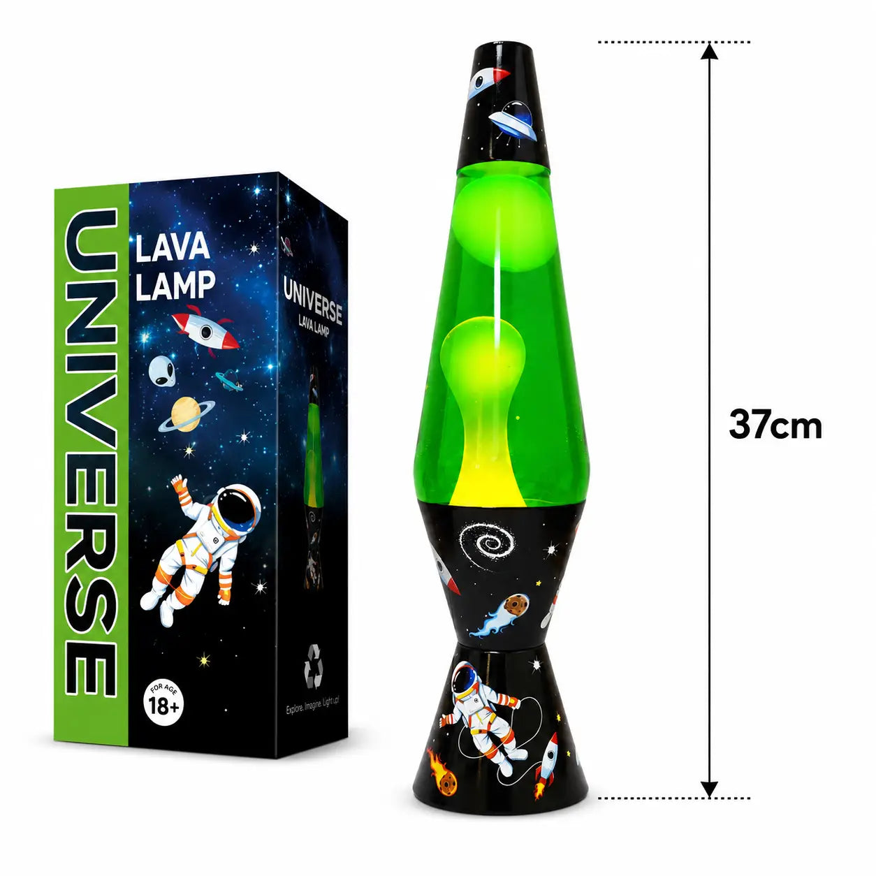 Universe Space Lava Lamp – Green Kids Bedroom Lamp