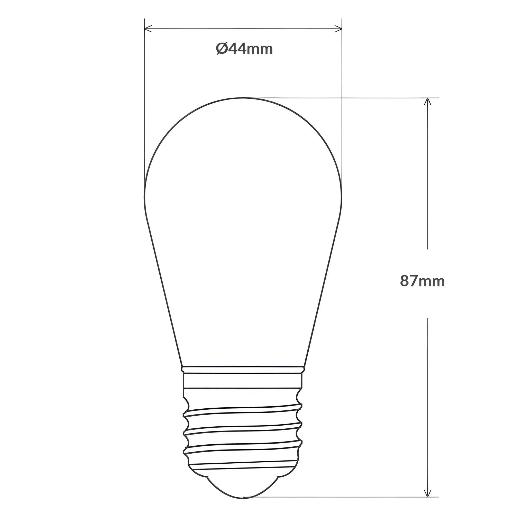 Liquid Leds Vintage Festoon Globe 24pk Incandescent Light Bulb E27