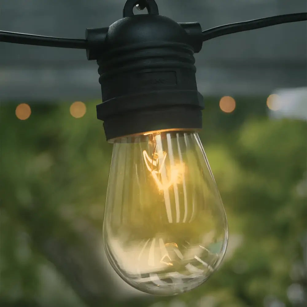 Warm white replacement fairy light bulb on garden string