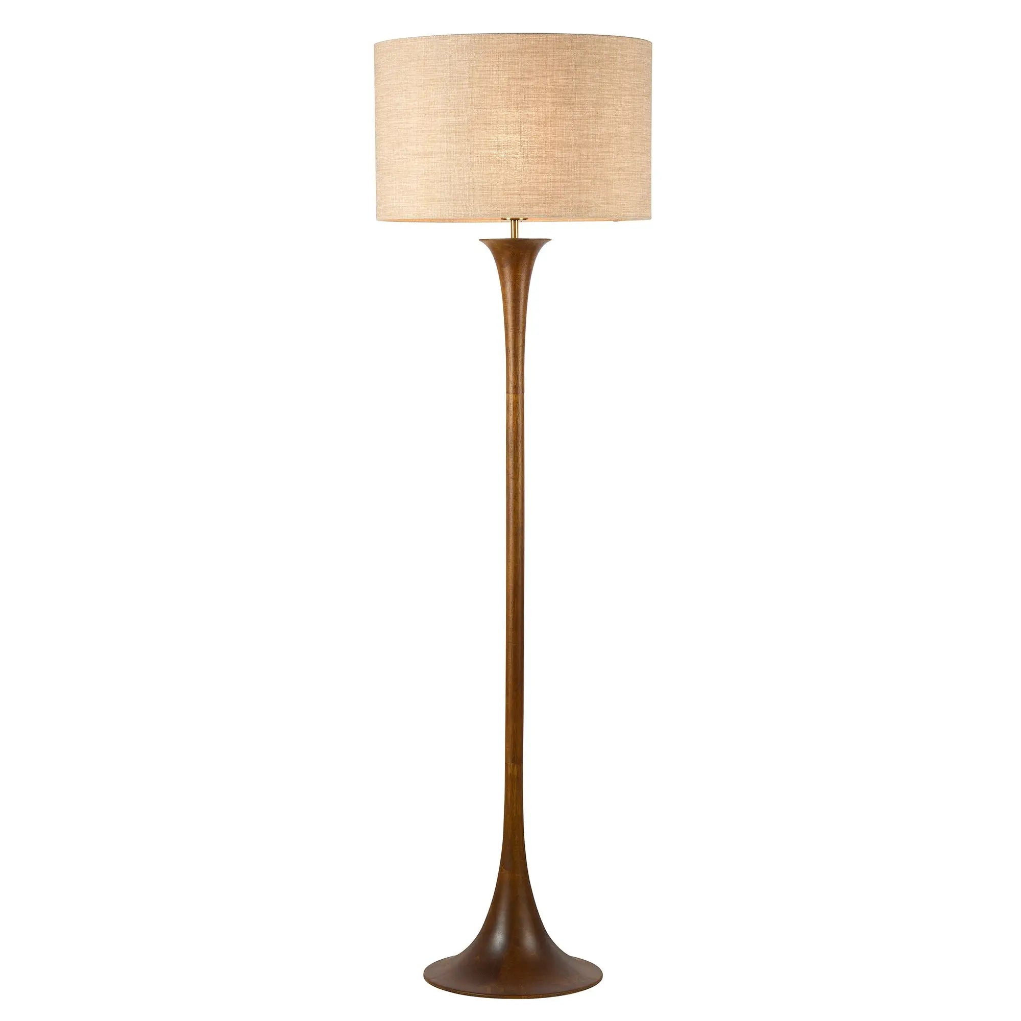 Soraya Floor Lamp - Oak/walnut Lexi Lighting - Walnut