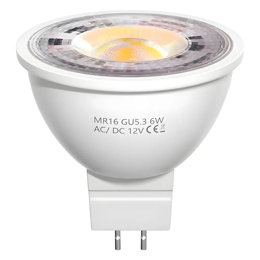 12v 6w 600lm Mr16 Spotlight Led Globe Green Earth - Warm White / Single Globe