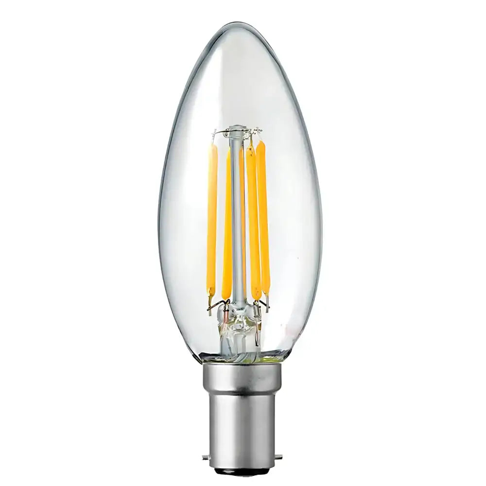 5.5w Dimmable Led Candle Bulb B15 Clear 806 Lumen - Warm White / Single Globe