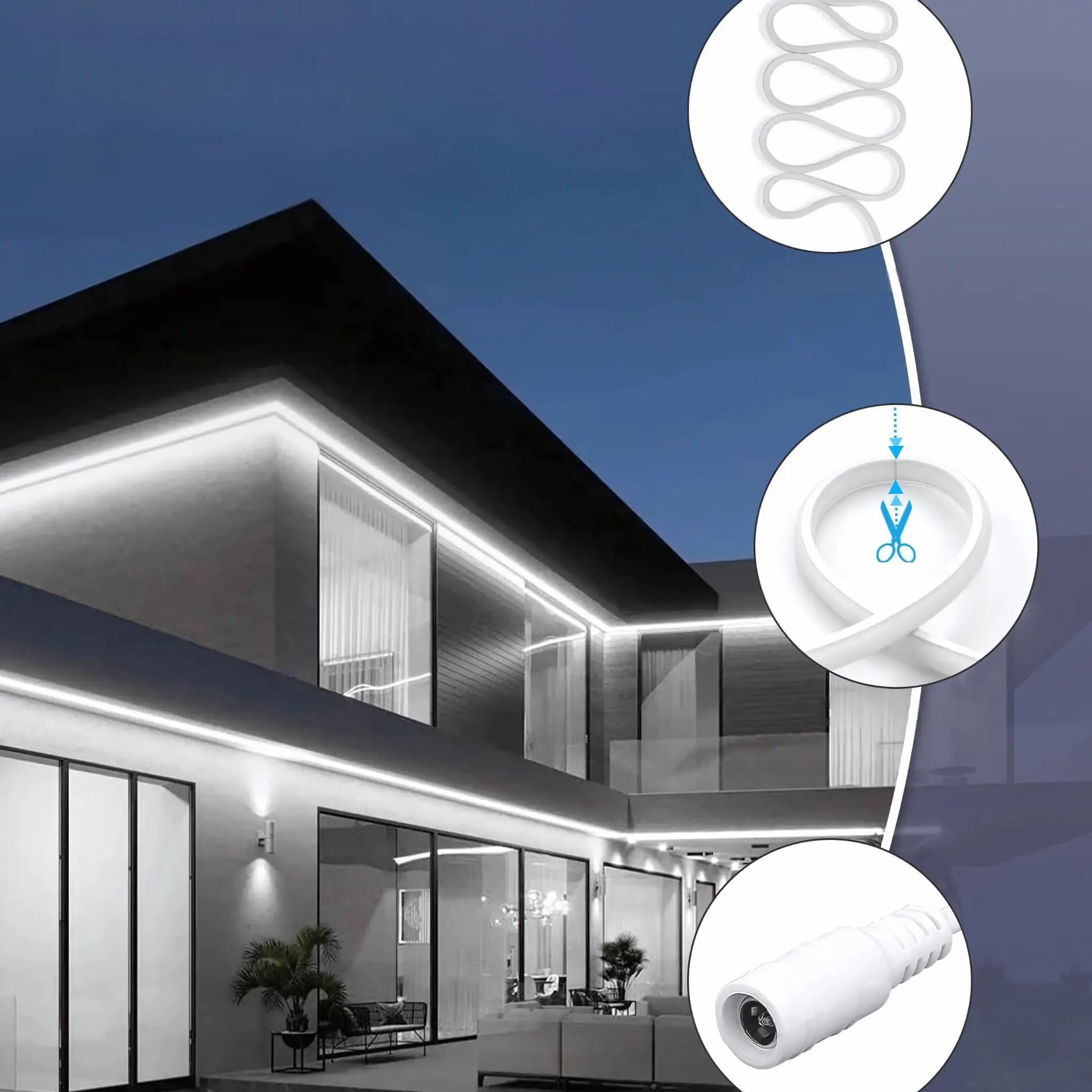 Waterproof Ip67 Led Strip Light Kit 6000k Dimmable