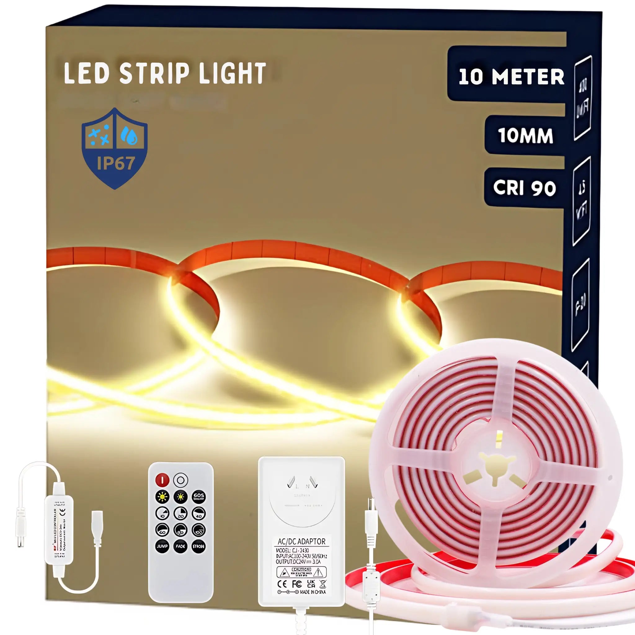 Waterproof Ip67 Led Strip Light Kit 6000k Dimmable