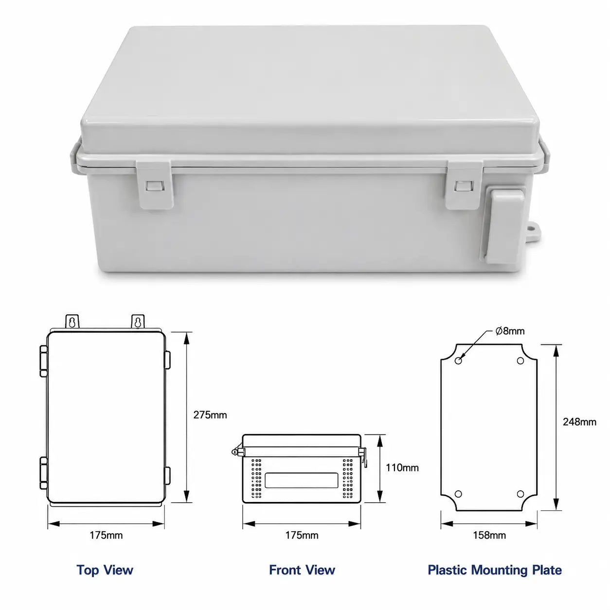 Waterproof Outdoor Electrical Power Supply Enclosure Box
