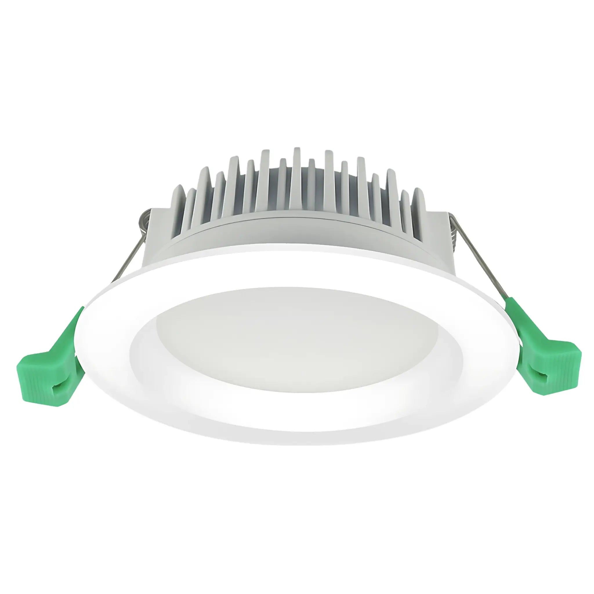 Back of Axis Pro 13W 5CCT dimmable LED downlight with finned heat sink