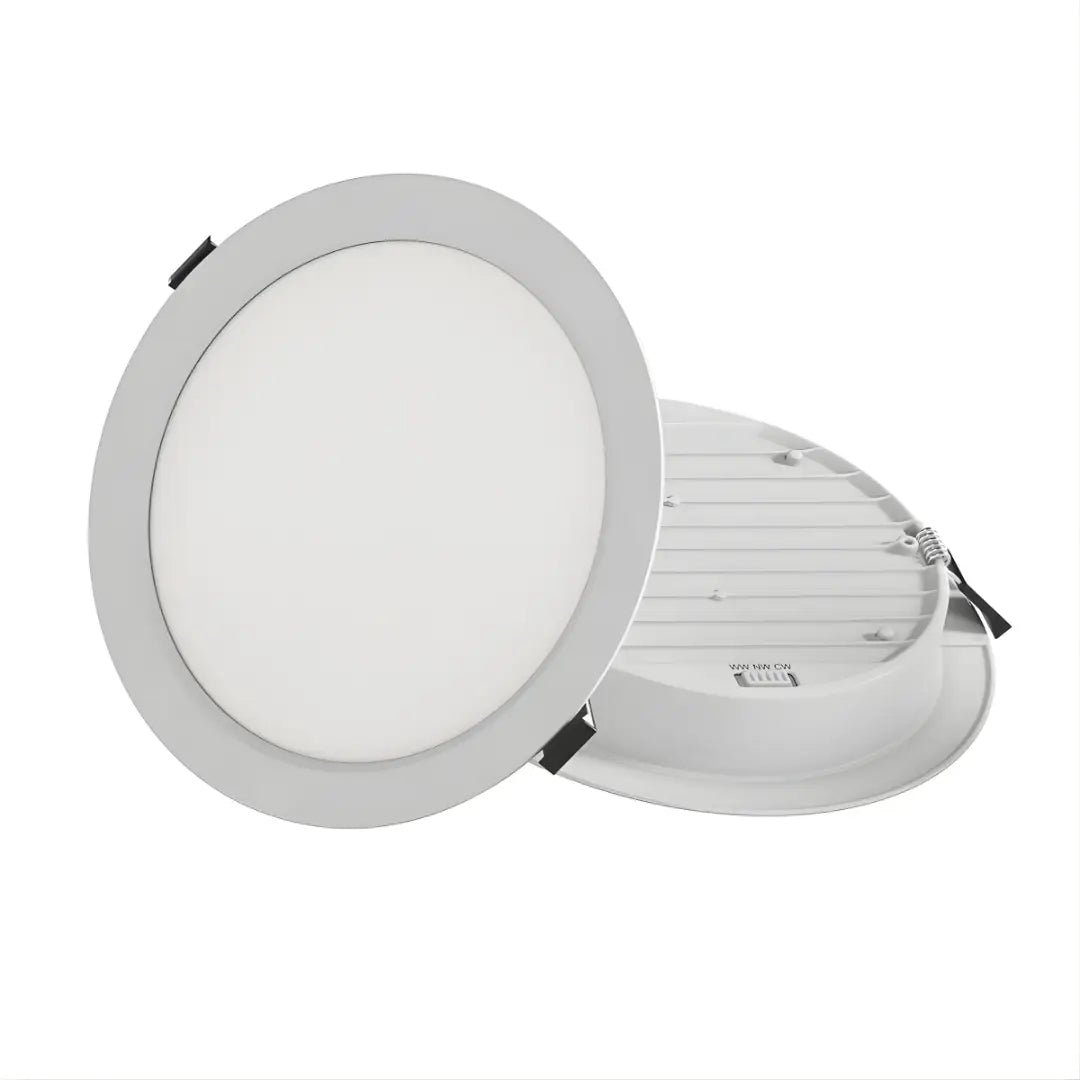 30w Tri-colour Dimmable Led Downlight Anodised - White