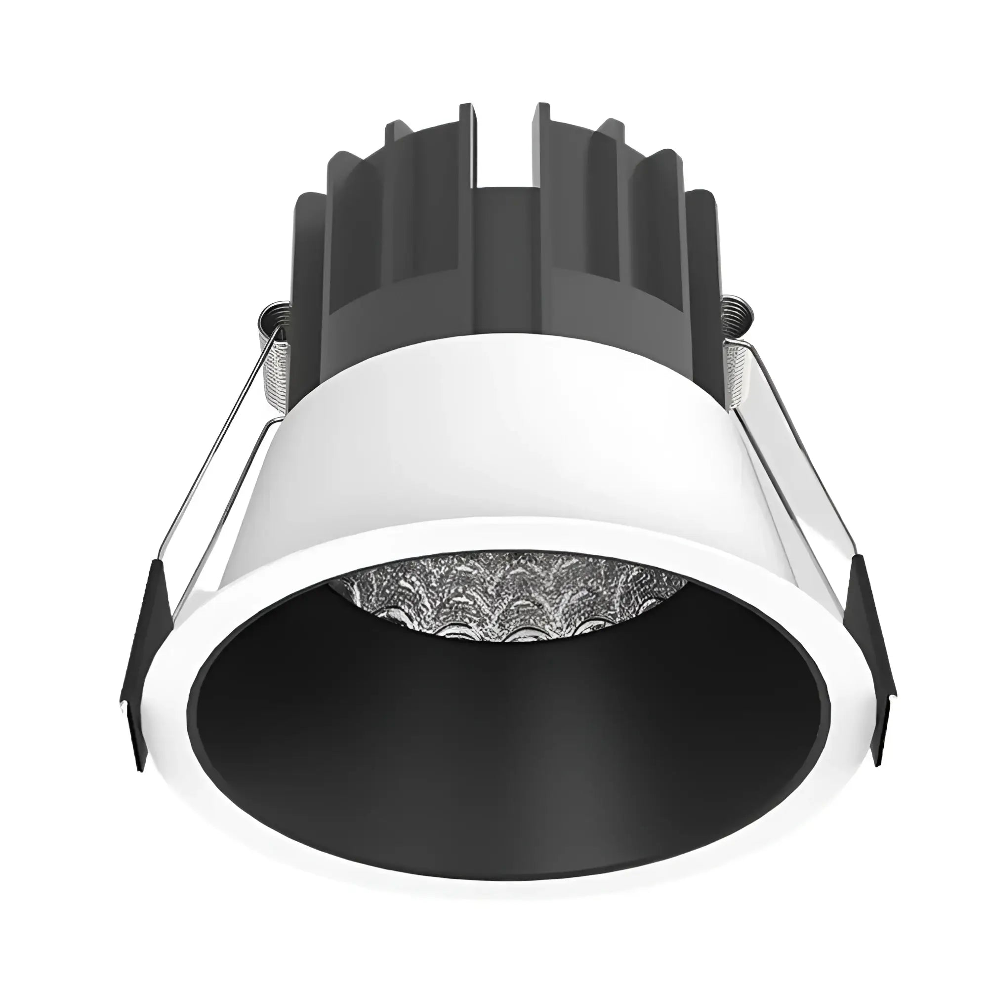 12w Dimmable Led Downlight Pressure Cast Heatsink - White Black