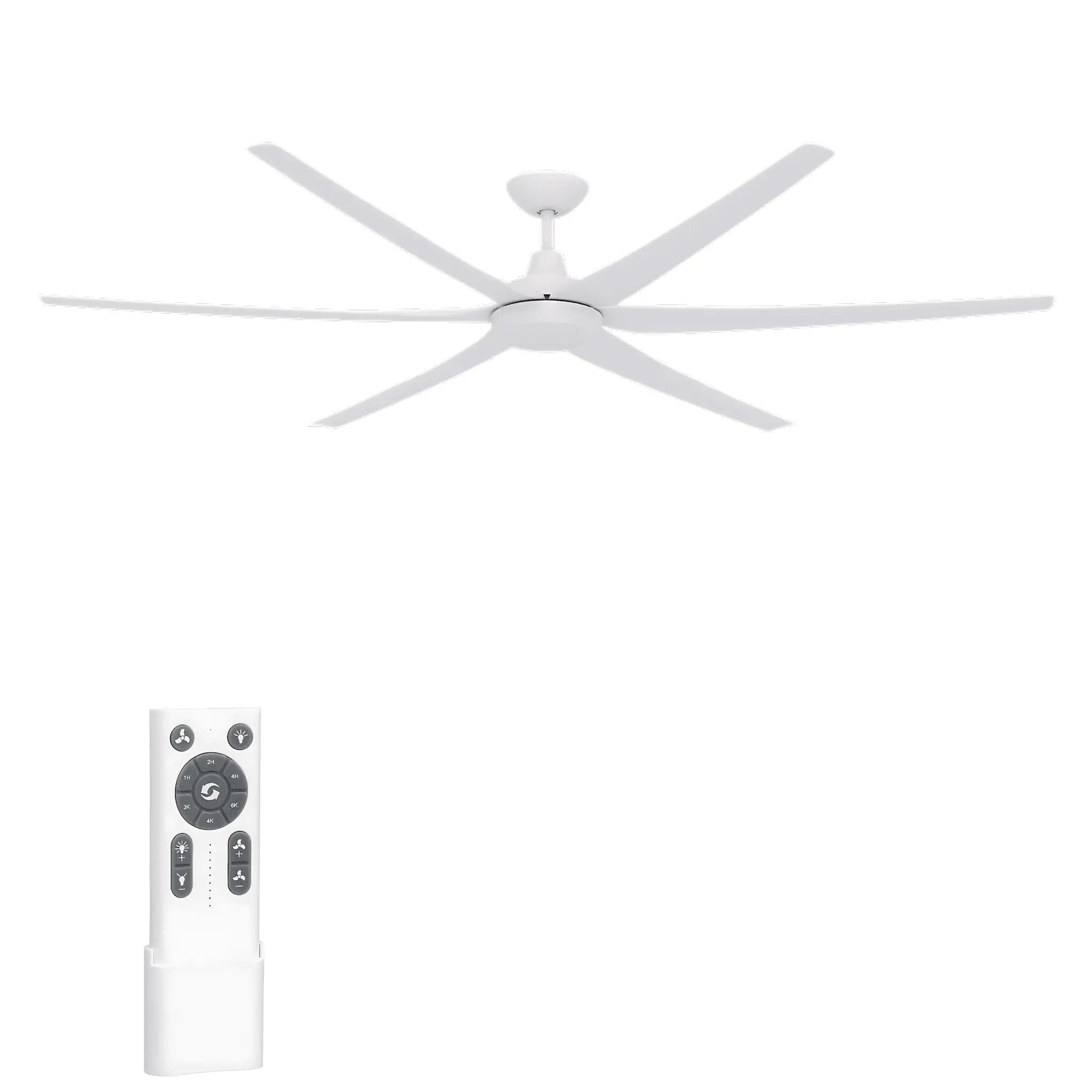Domus Glide 80 Inch Ceiling Fan with Cct Led Light - White