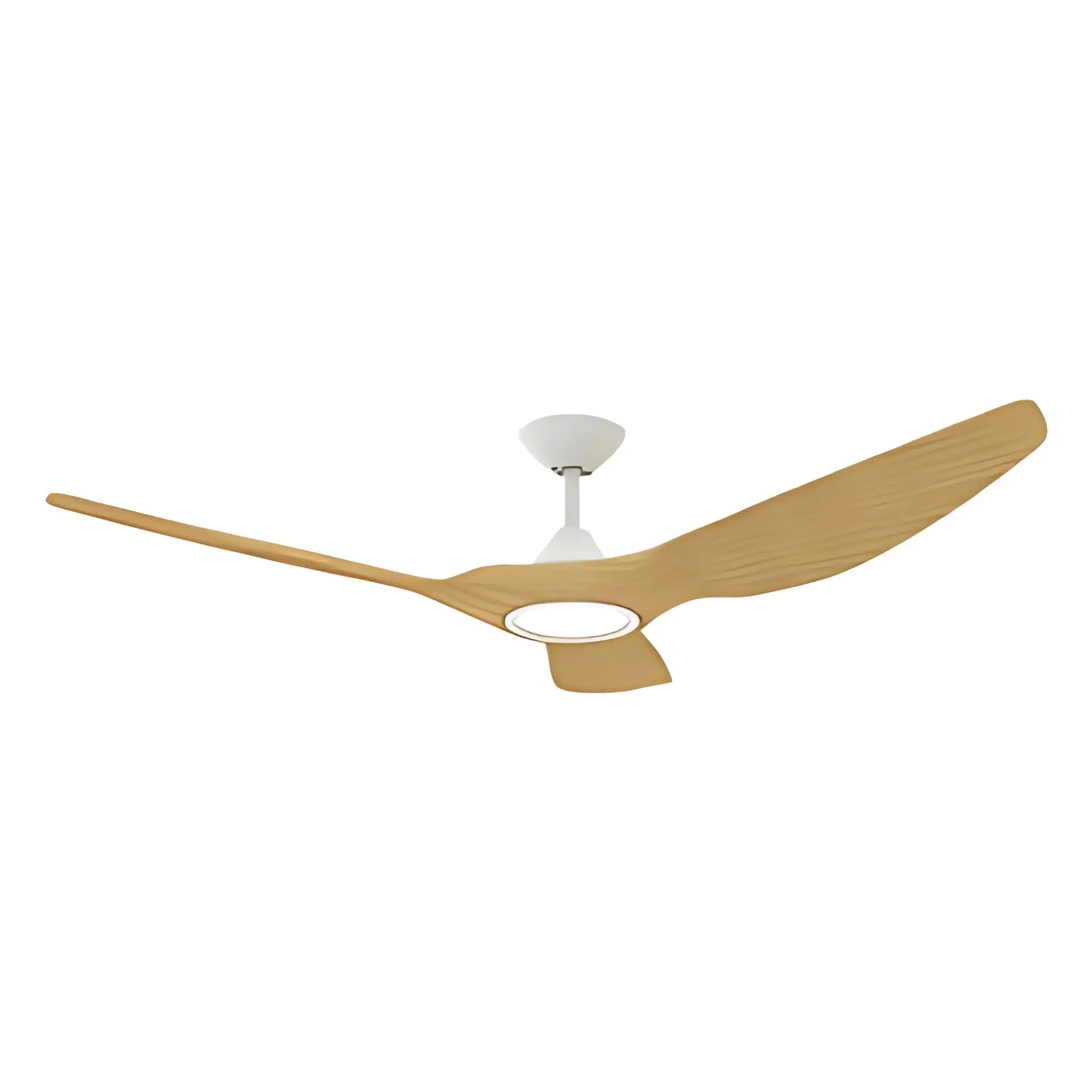 Domus Strike 48 Inch Dc Ceiling Fan with Led and Remote - White Oak