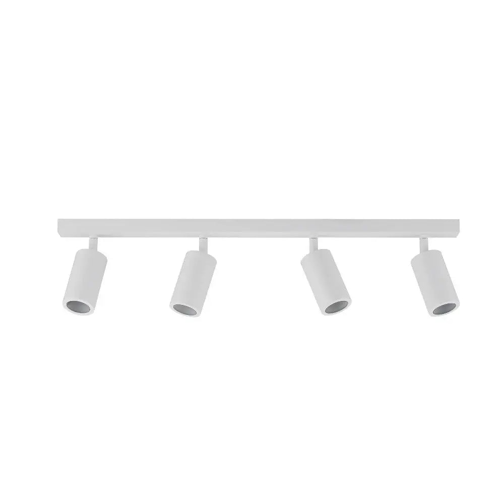 Pg4 4 Light Gu10 Adjustable Head Bar Spotlight - Cla - White
