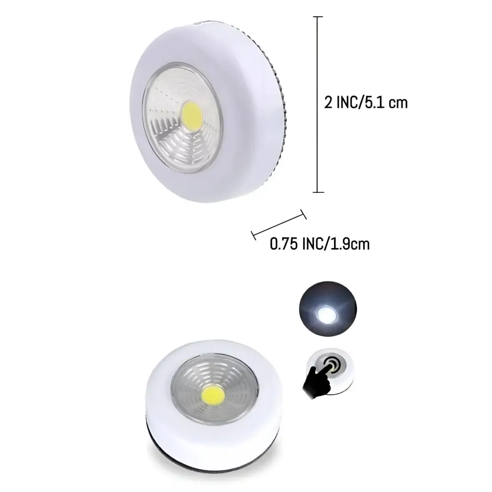 Brillar Wireless Peel n Stick Lights with COB LED Technology 2pk