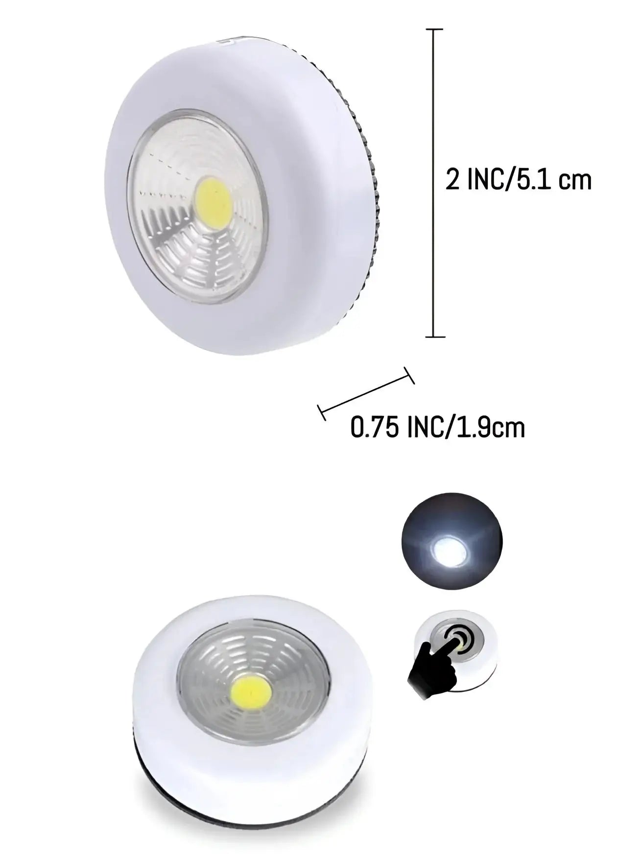 Brillar Wireless Peel n Stick Lights with COB LED Technology 2pk