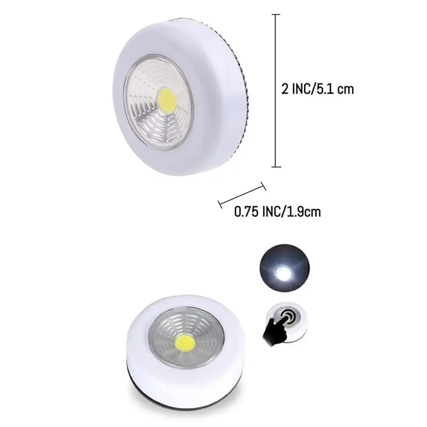 Brillar Wireless Peel n Stick Lights with COB LED Technology 2pk