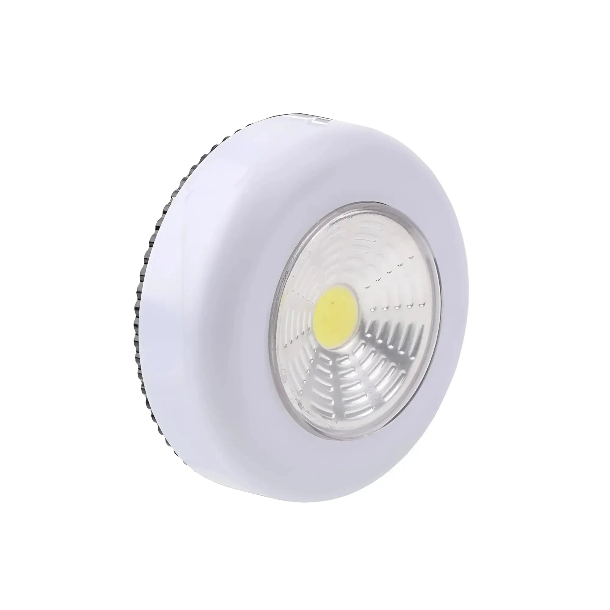 White round wireless peel n stick lights 2-pk with textured edge and cob led technology for cordless use