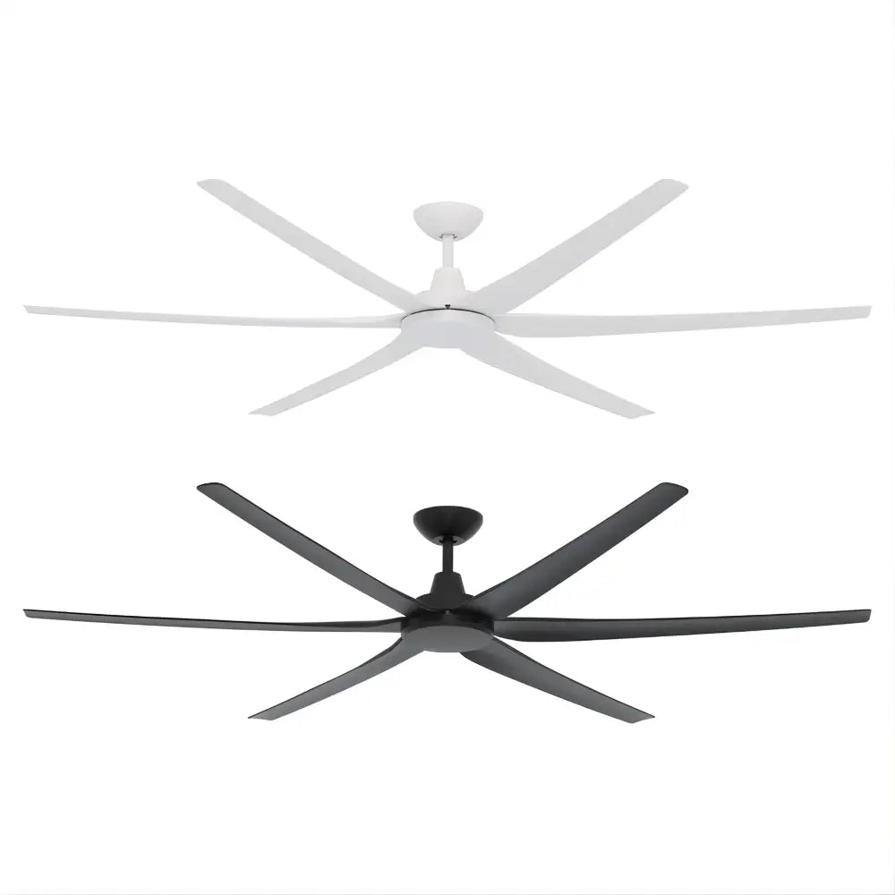 Domus Glide 80‑inch DC ceiling fan in white with slim 6‑blade design – greenearth.net.au